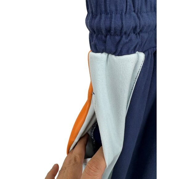 Free People Movement Flow Flare one piece Jumpsuit navy sz M - Picture 7 of 9